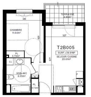t2 à la location -   63000  CLERMONT FERRAND, surface 39 m2 location t2 - UBI480990881